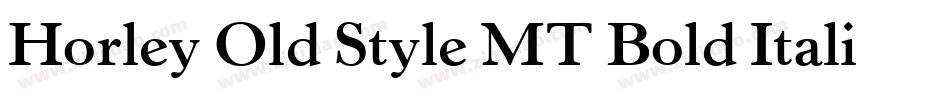 Horley Old Style MT Bold Italic字体转换
